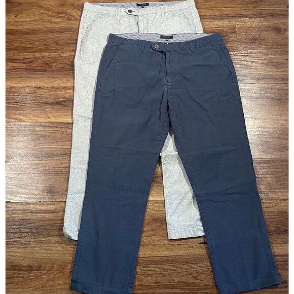 Ted Baker London Volvek Blue Chino Trousers Pants Flat Front Men's 36R Lot of 2